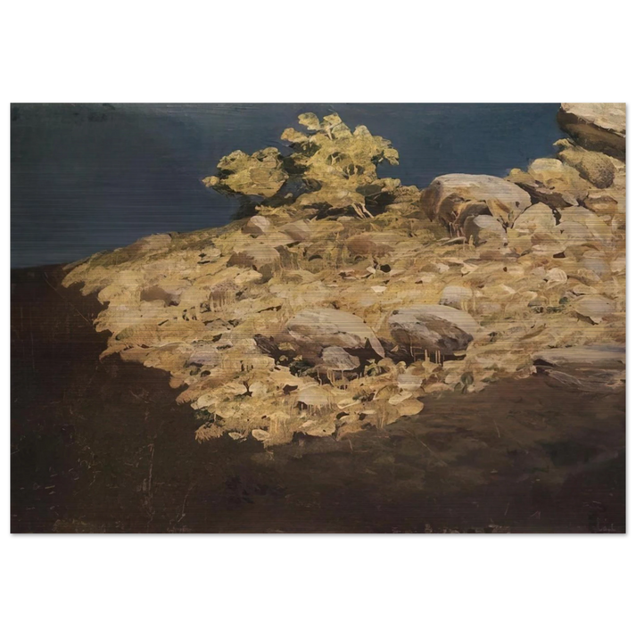 Mountain slope. Crimea - Arkhyp Kuindzhi Brushed Aluminum Print - 70x100 cm / 28x40 inches | Arkhyp Kuindzhi Aluminum Print | Arkhyp Kuindzhi Prints