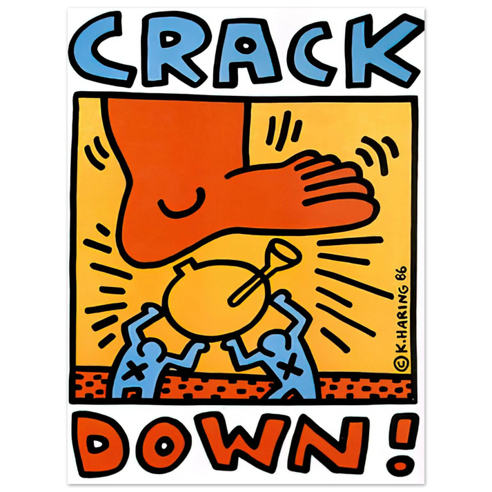 Keith Haring - CRACK DOWN 1986 75x100 cm / 30x40inches Fine Art Poster