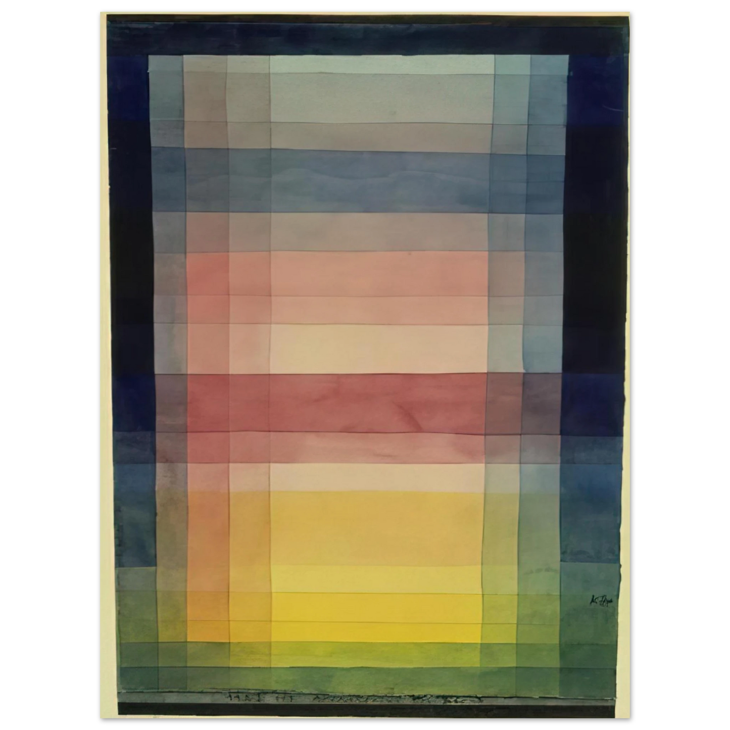 Paul Klee - ARCHITECTURE OF THE PLAIN 1923 75x100 cm / 30x40inches Fine Art Poster