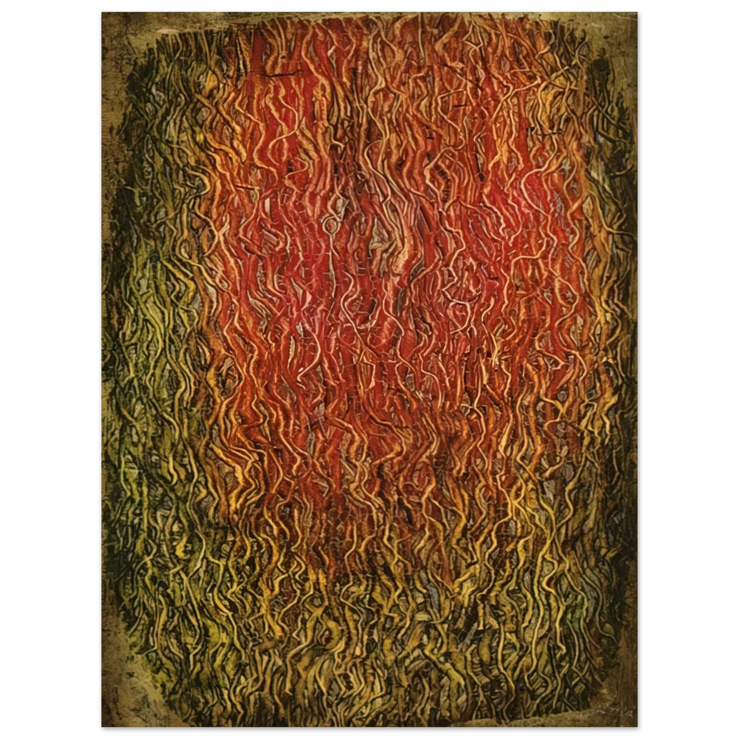 Simon Hantai - Untitled - Surrealism, Tachisme 75x100 cm / 30x40inches Fine Art Poster