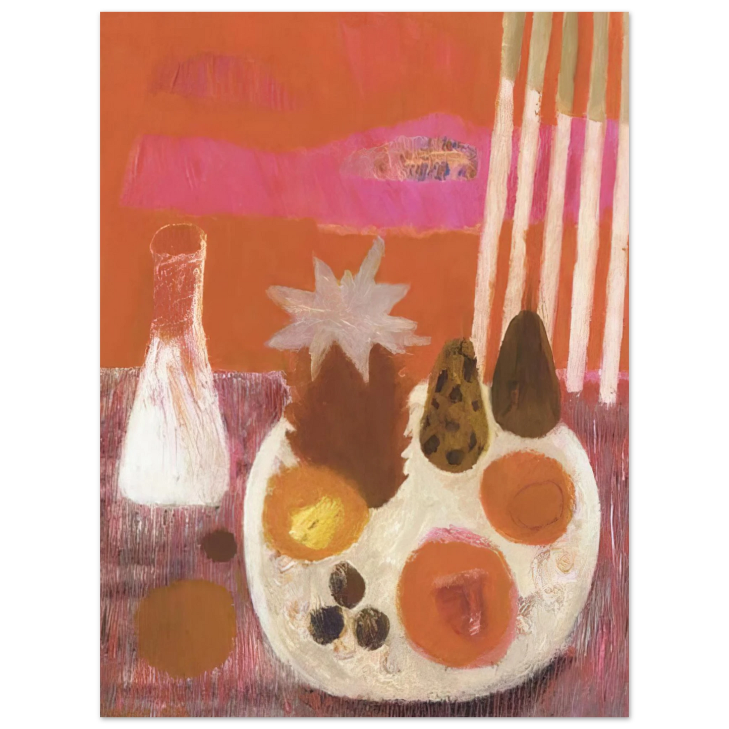 Mary Fedden - Still life, Merindol - Naïve Art Primitivism 75x100 cm / 30x40inches Fine Art Poster