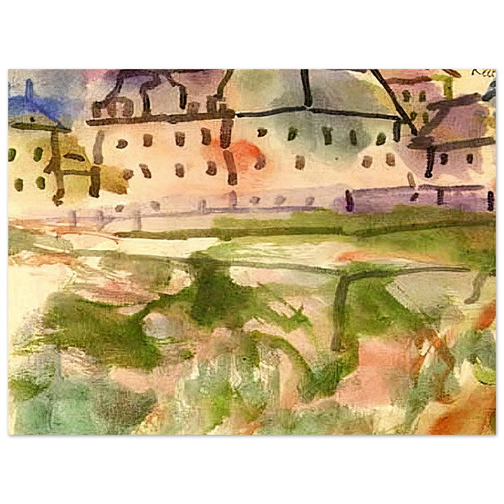 Paul Klee - HOUSES NEAR THE GRAVEL PIT 1913 75x100 cm / 30x40inches Fine Art Poster