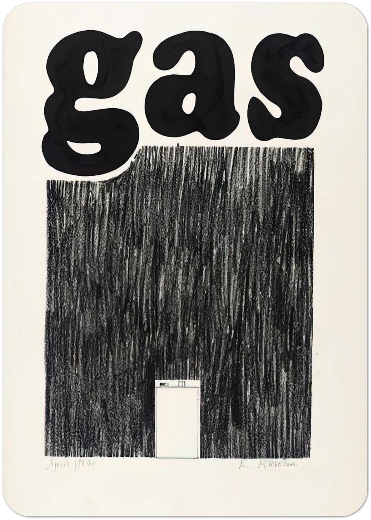 GAS 1962 By Edward Ruscha Pack of 10 Post Cards | Edward Ruscha Post Cards | A6 (10.5 x 14.8 cm) - 4.1 x 5.8 inches