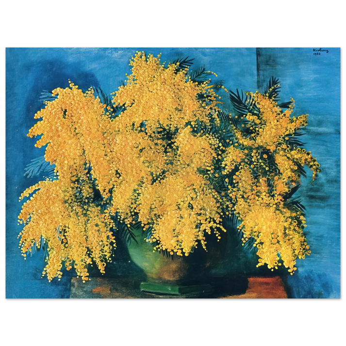 Moise Kisling - VASE OF MIMOSA 1952 75x100 cm / 30x40inches Fine Art Poster