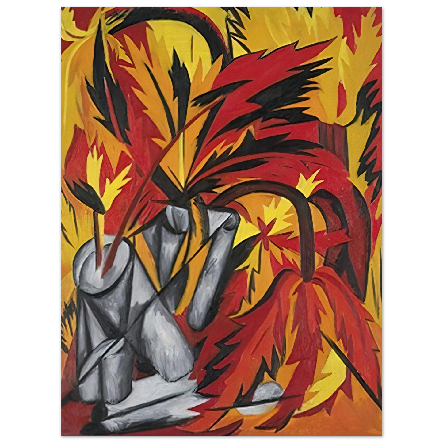 Natalia Goncharova - Flowers - 1912 75x100 cm / 30x40inches Fine Art Poster