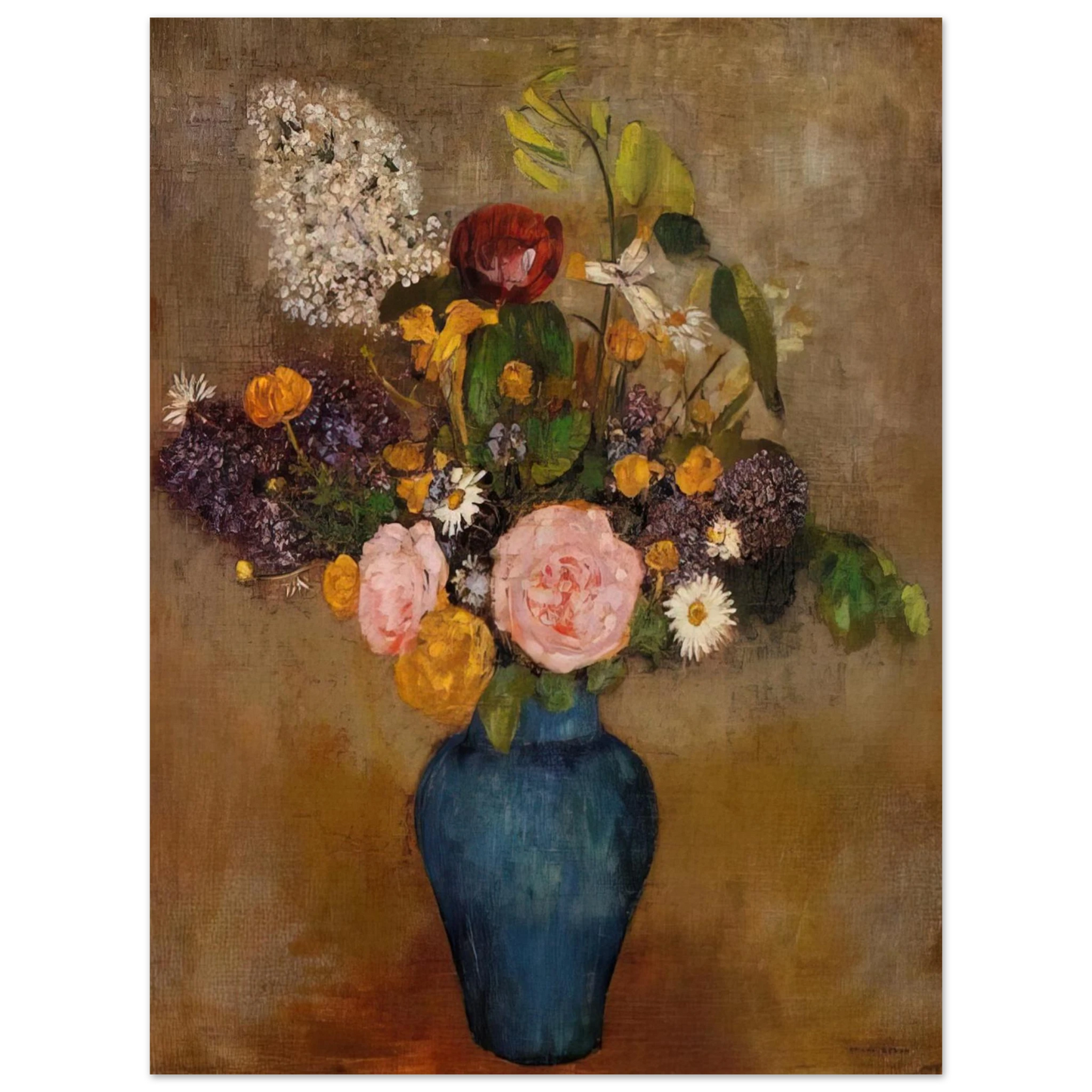 Odilon Redon - VASE OF FLOWERS 10 75x100 cm / 30x40inches Fine Art Poster