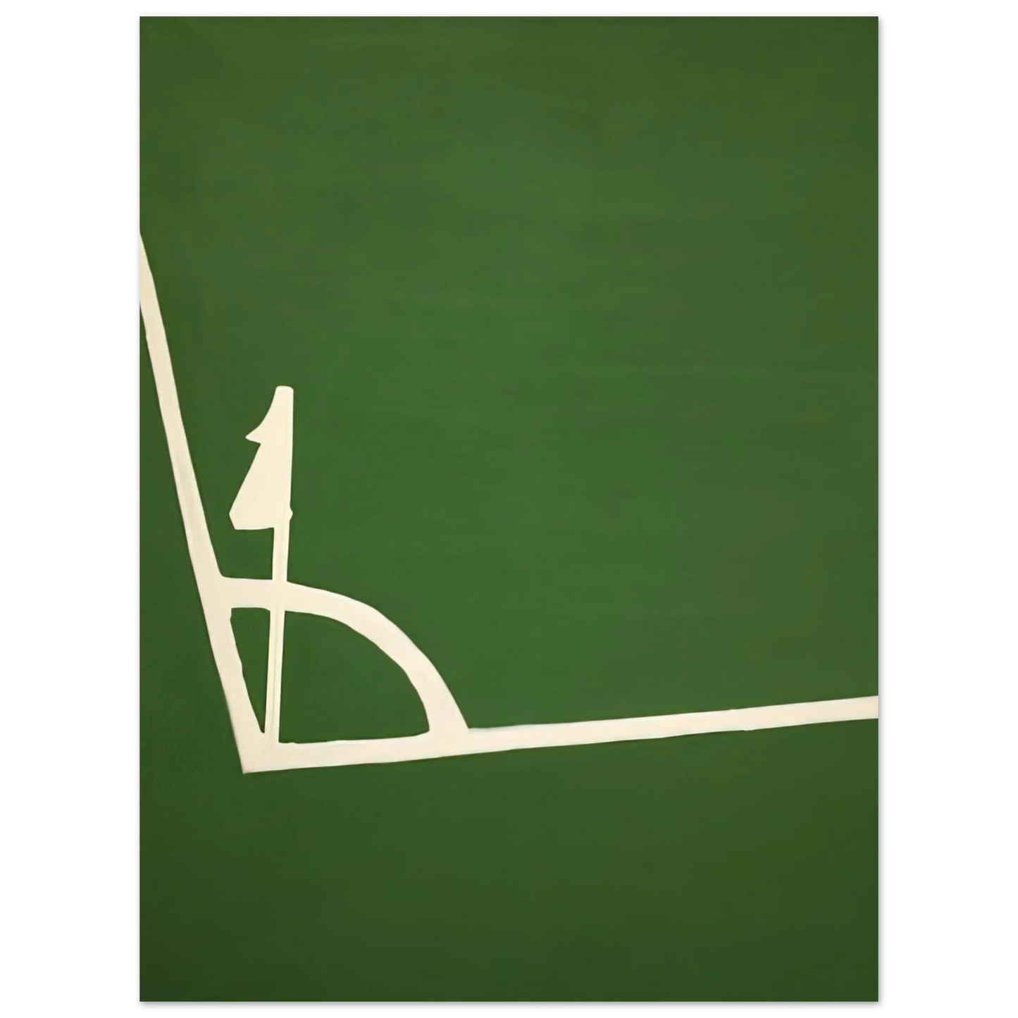Ralston Crawford - Kalklijnen hoek - 1971 75x100 cm / 30x40inches Fine Art Poster