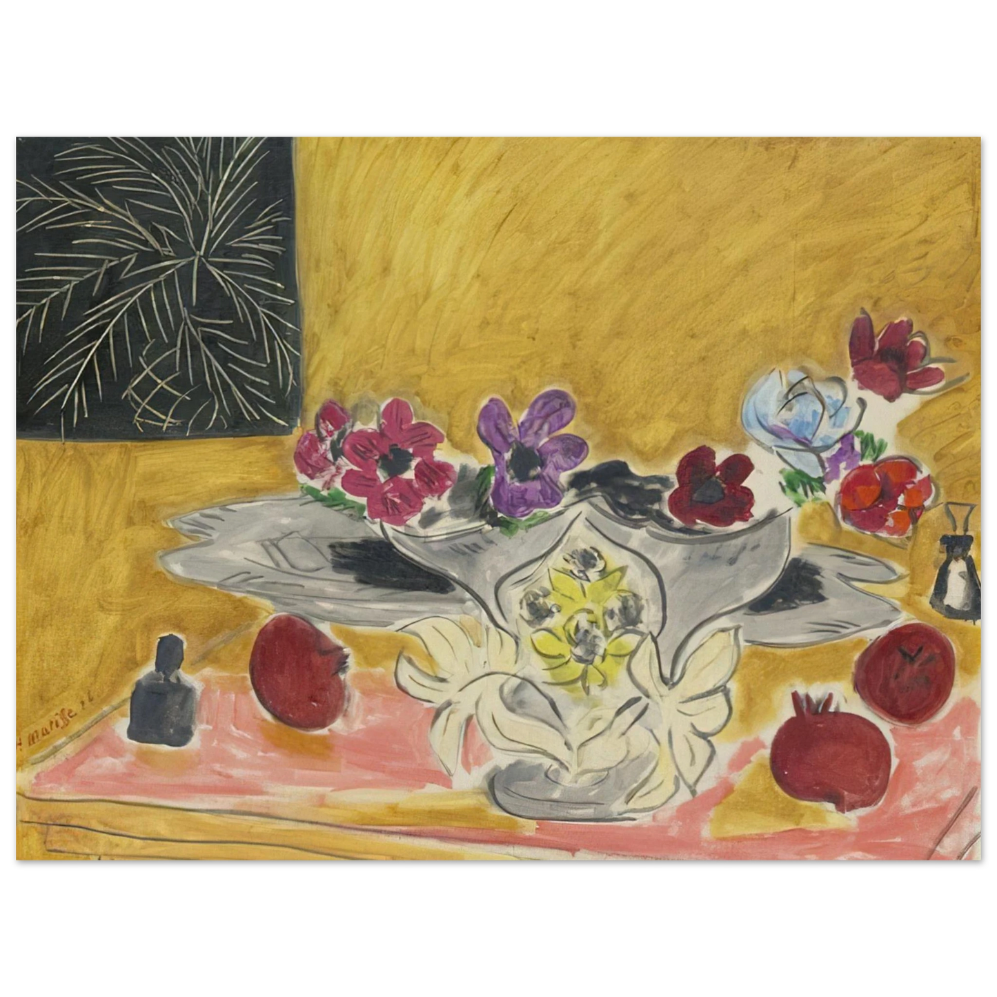 Henri Matisse - ANEMONES ET GRENADES 1946 75x100 cm / 30x40inches Fine Art Poster