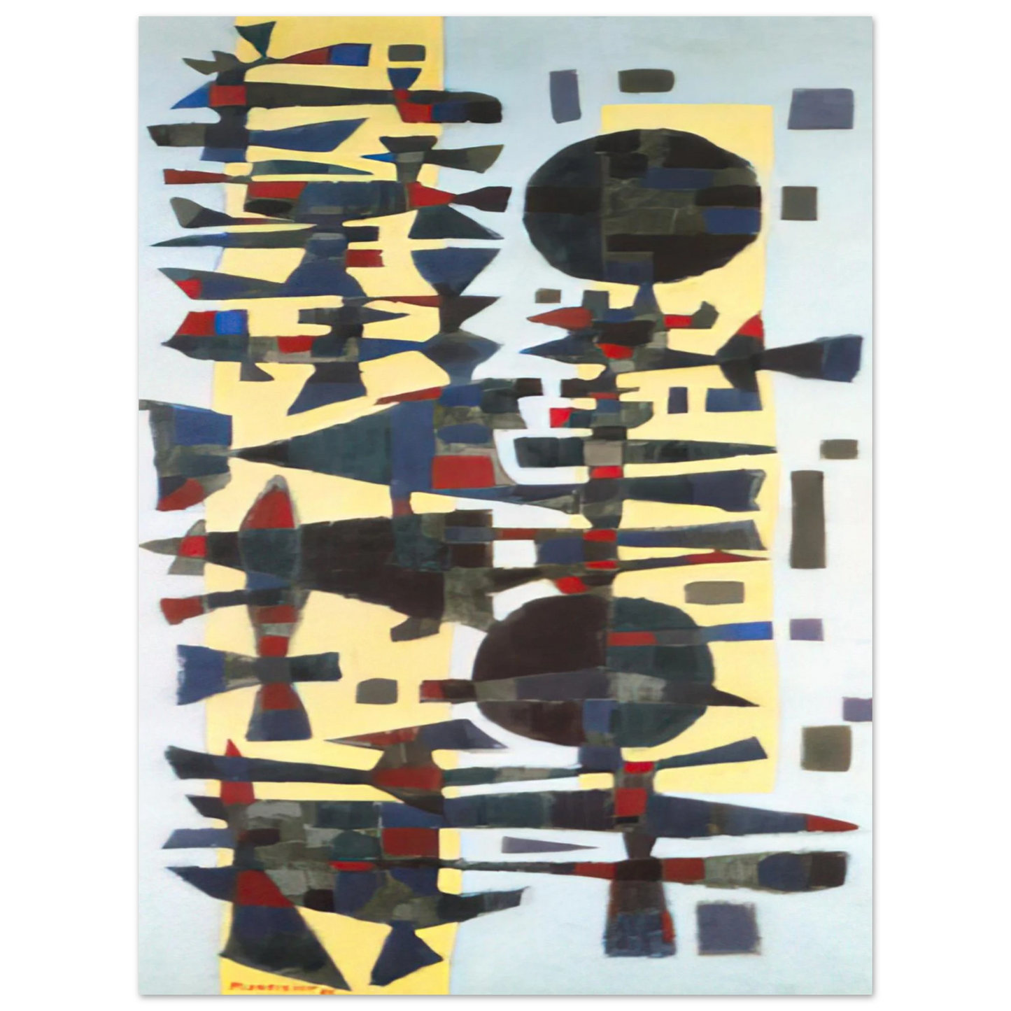 Alfred Manessier - Fête en Zeeland - 1955 75x100 cm / 30x40inches Fine Art Poster