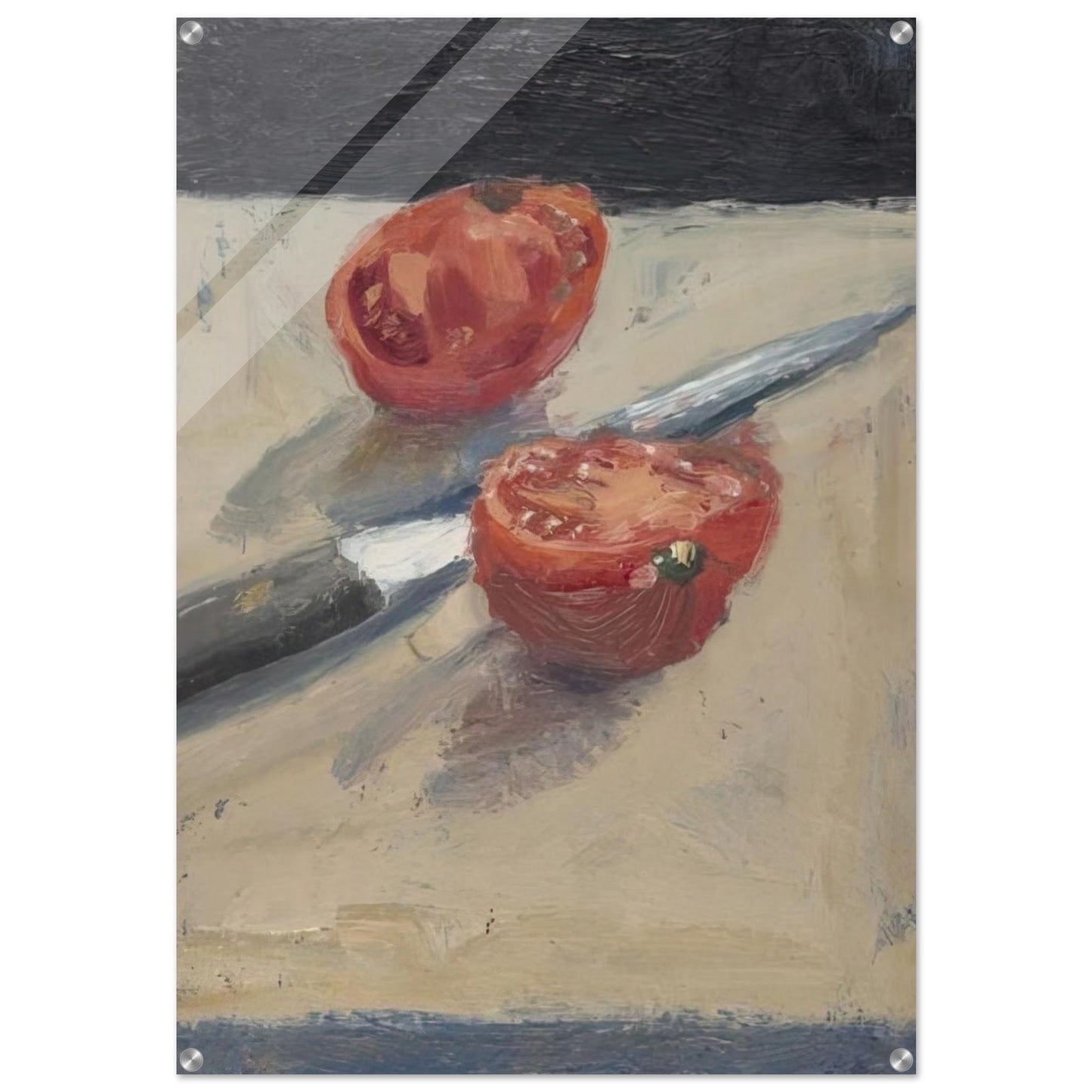 Knife Tomato I - Richard Diebenkorn Acrylic Print - 70x100 cm / 28x40″ inches