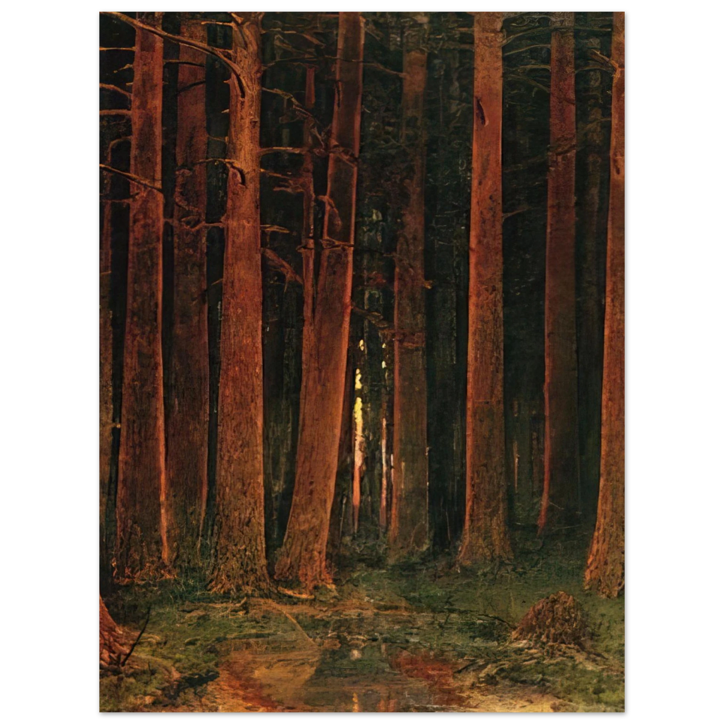 Arkhyp Kuindzhi - Sunset in the forest 75x100 cm / 30x40inches Fine Art Poster