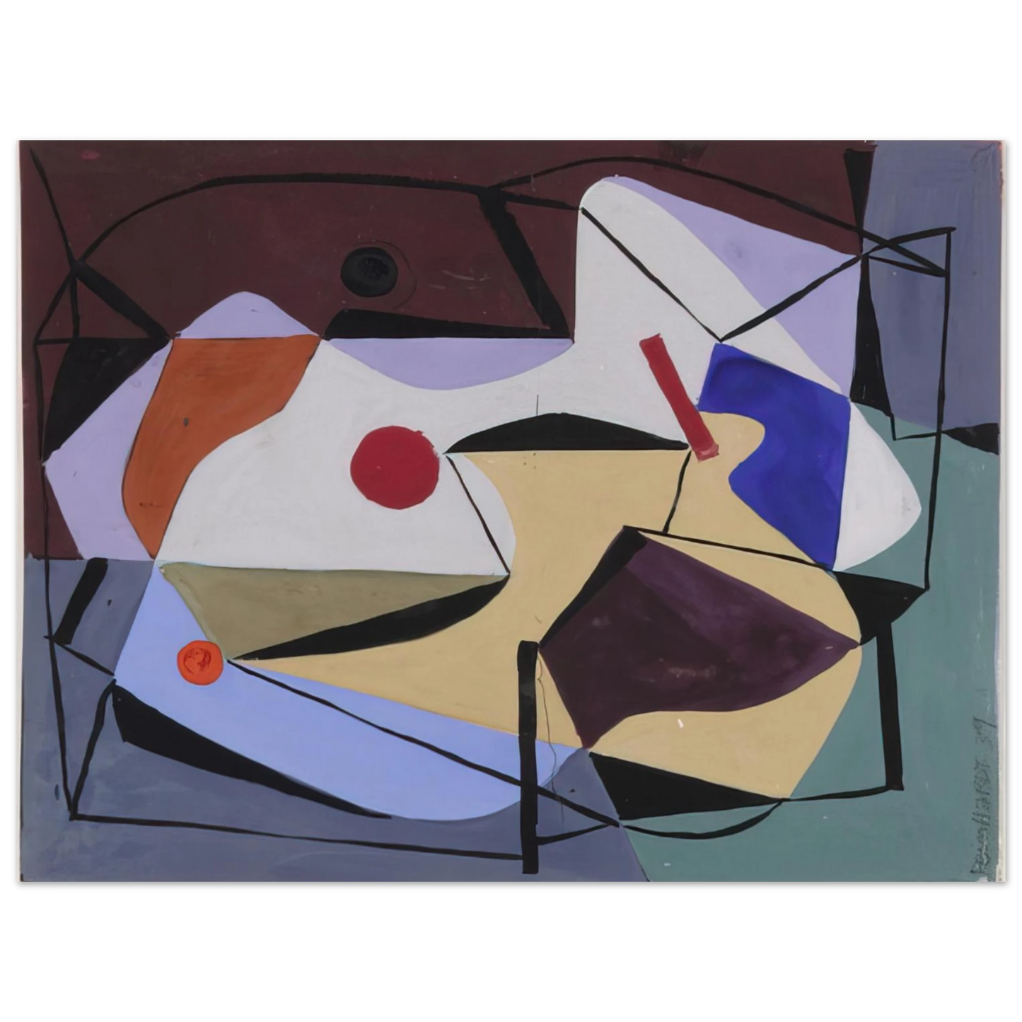 Ad Reinhardt - Study for a Painting - 1939 75x100 cm / 30x40inches Fine Art Poster