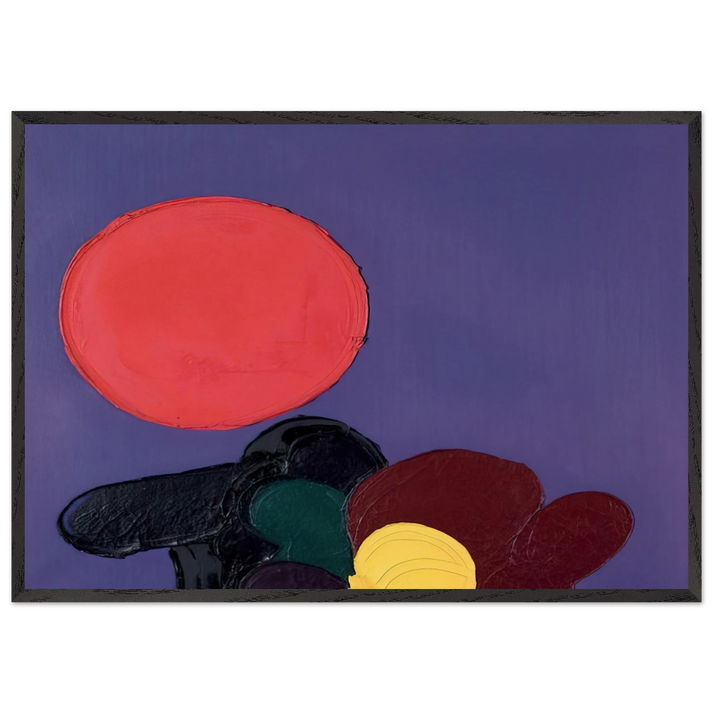UNTITLED 1971 N2 - Luis Feito 70x100 cm / 28x40 inches Framed Art Print – Black Wooden Frame