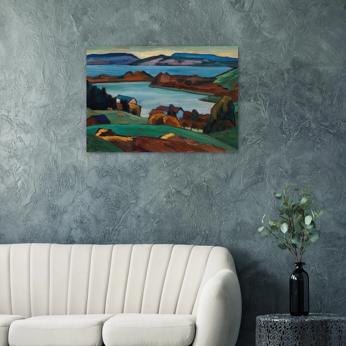 STAFFELSEE 1934 - Gabriele Munter Brushed Aluminum Print - 70x100 cm / 28x40 inches | Gabriele Munter Aluminum Print | Gabriele Munter Prints