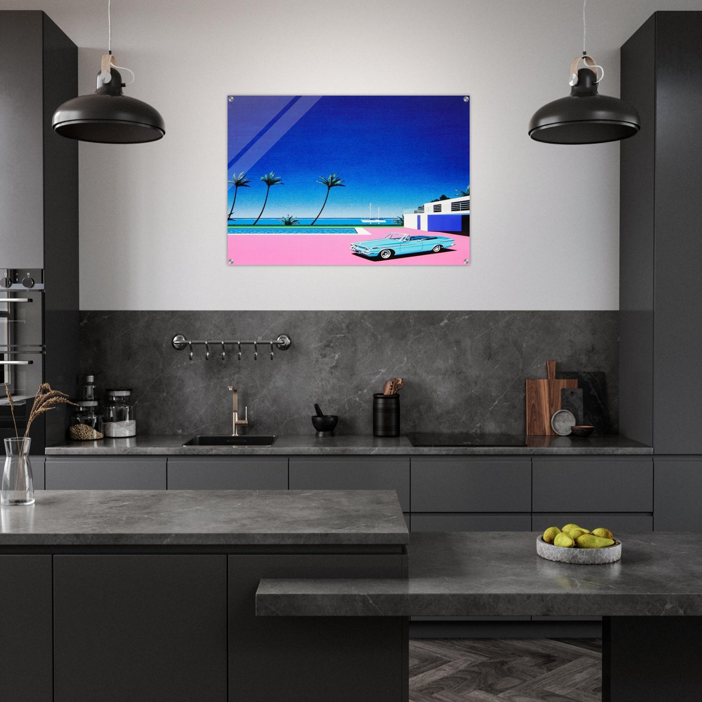 Pink Driveway - Hiroshi Nagai Acrylic Print - 70x100 cm / 28x40″ inches