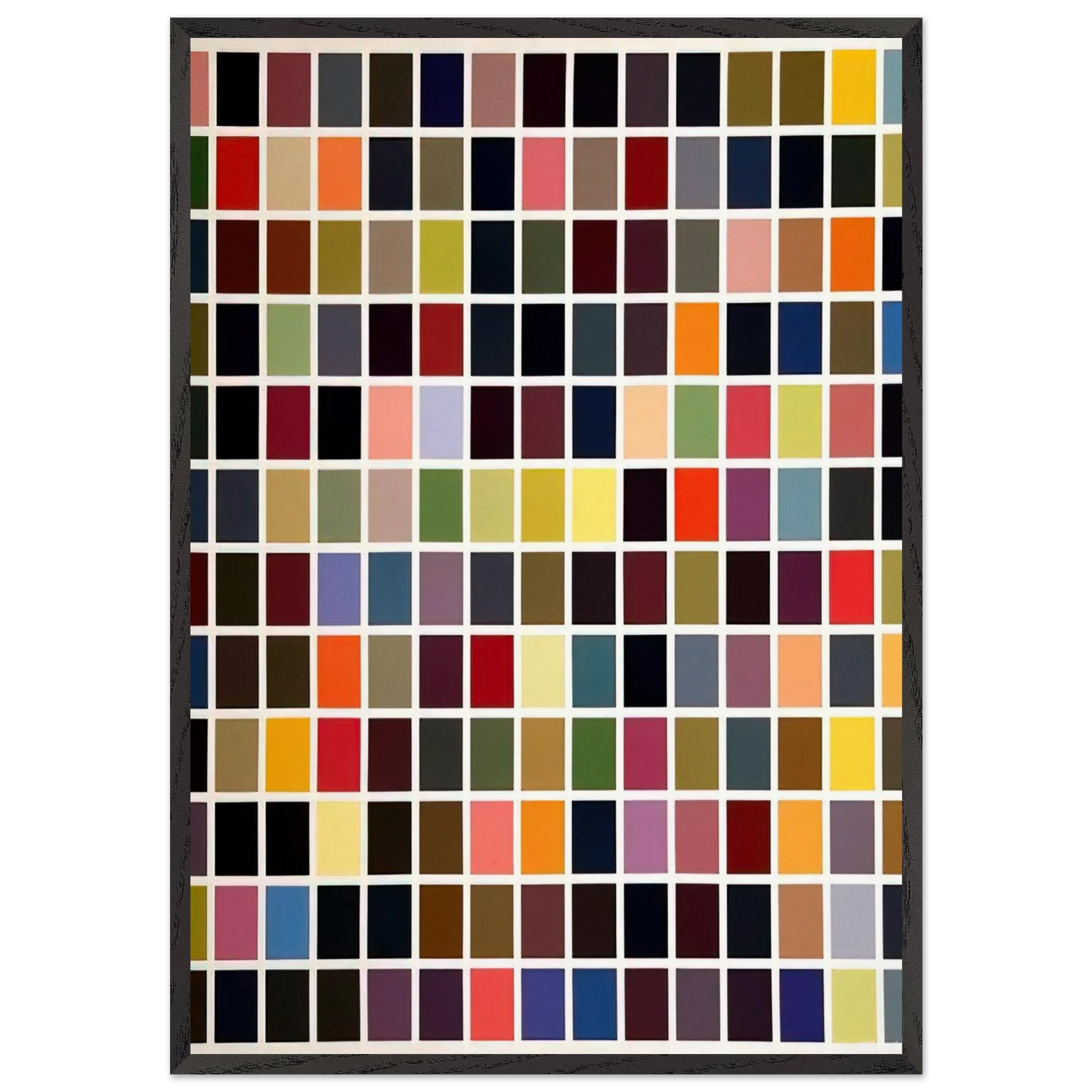 180 COLORS - Gerhard Richter 70x100 cm / 28x40 inches Framed Art Print – Black Wooden Frame