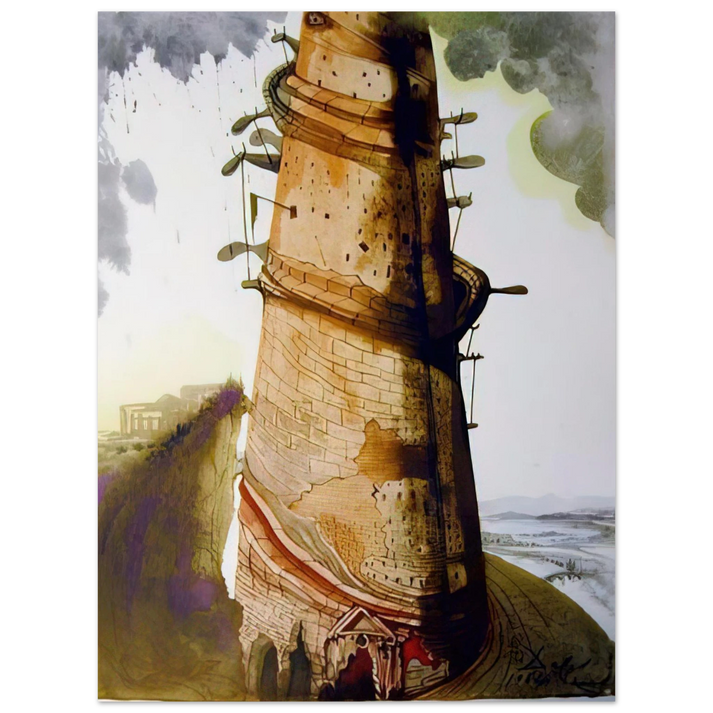 Salvador Dali - TURRIS BABEL 1967 75x100 cm / 30x40inches Fine Art Poster