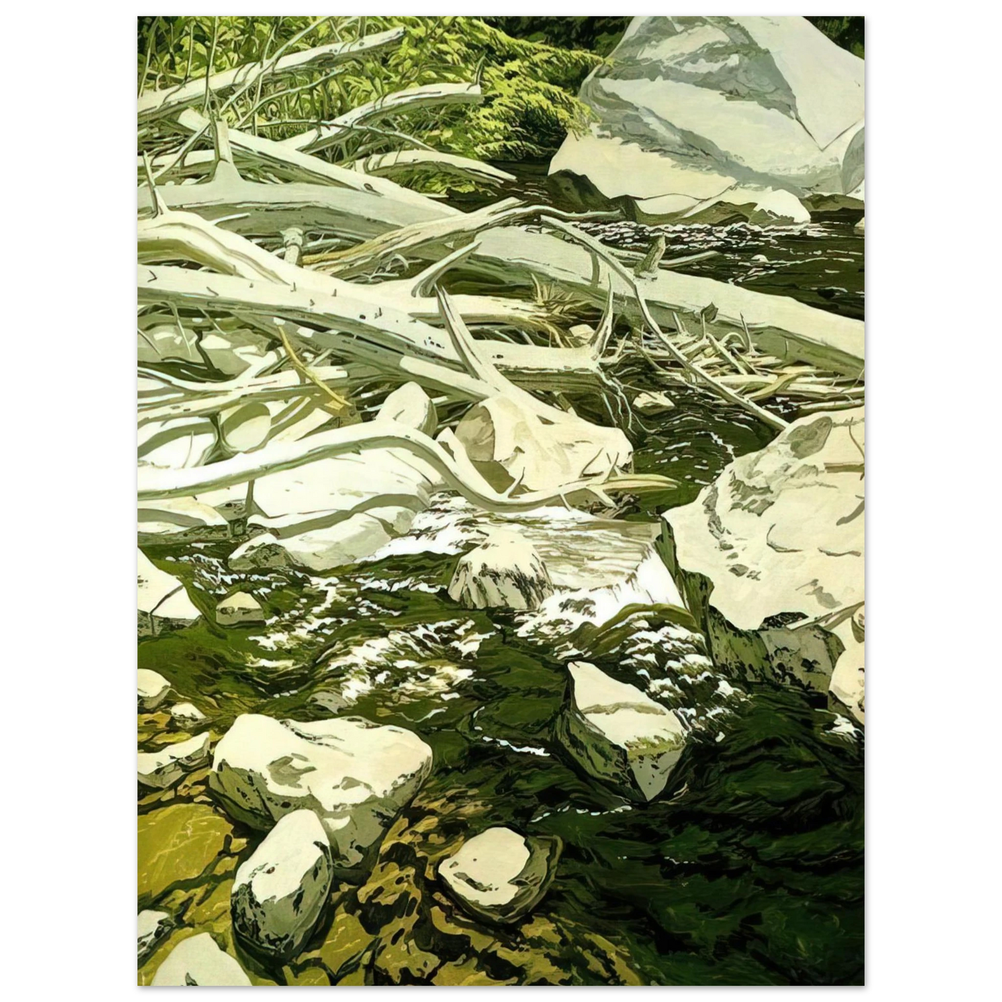 Neil Welliver - High Water Mark - 1984 75x100 cm / 30x40inches Fine Art Poster