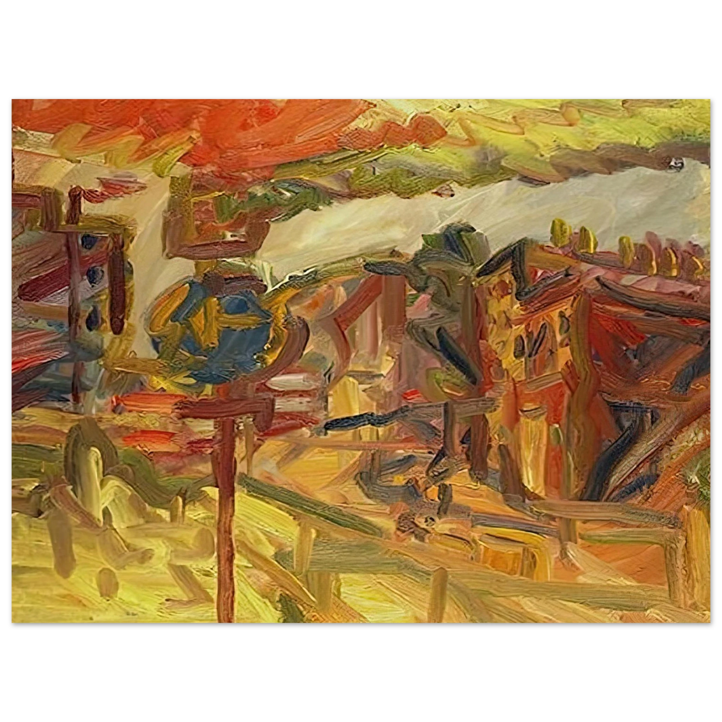 Frank Auerbach - THE AWNING 75x100 cm / 30x40inches Fine Art Poster