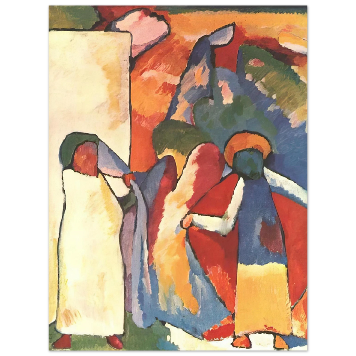 Wassily Kandinsky - IMPROVISATION 6 AFRICAN 1909 75x100 cm / 30x40inches Fine Art Poster