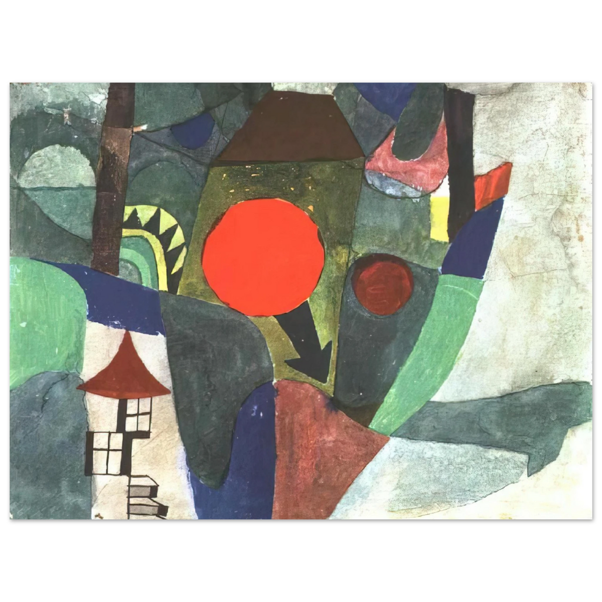 Paul Klee - WITH THE SETTING SUN 1919 75x100 cm / 30x40inches Fine Art Poster