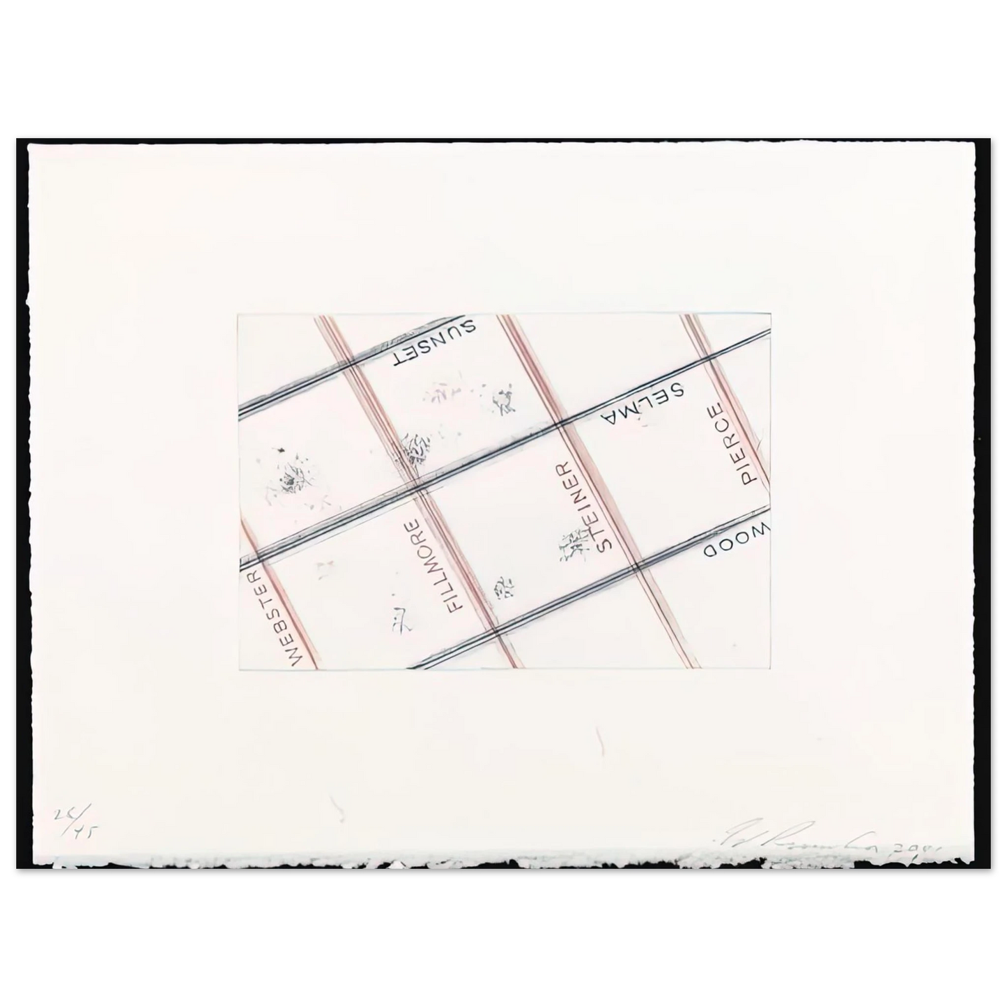 Edward Ruscha - PIERCE FROM LOS FRANCISCO SAN ANGELES PORTFOLIO 75x100 cm / 30x40inches Fine Art Poster