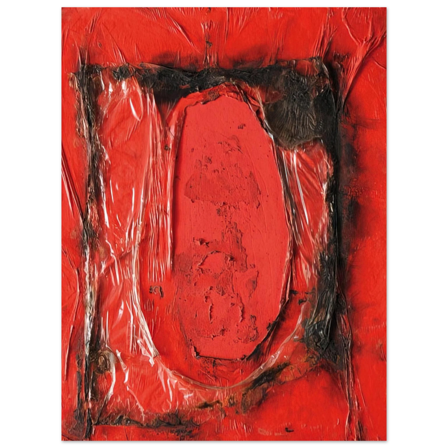 Alberto Burri - Red Plastic - 1961 75x100 cm / 30x40inches Fine Art Poster