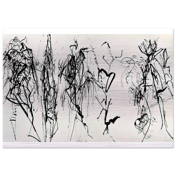 Summer Scroll #8 Five Kinds of Hydra Trees - 1986 - Brice Marden Brushed Aluminum Print - 70x100 cm / 28x40 inches | Brice Marden Aluminum Print | Brice Marden Prints
