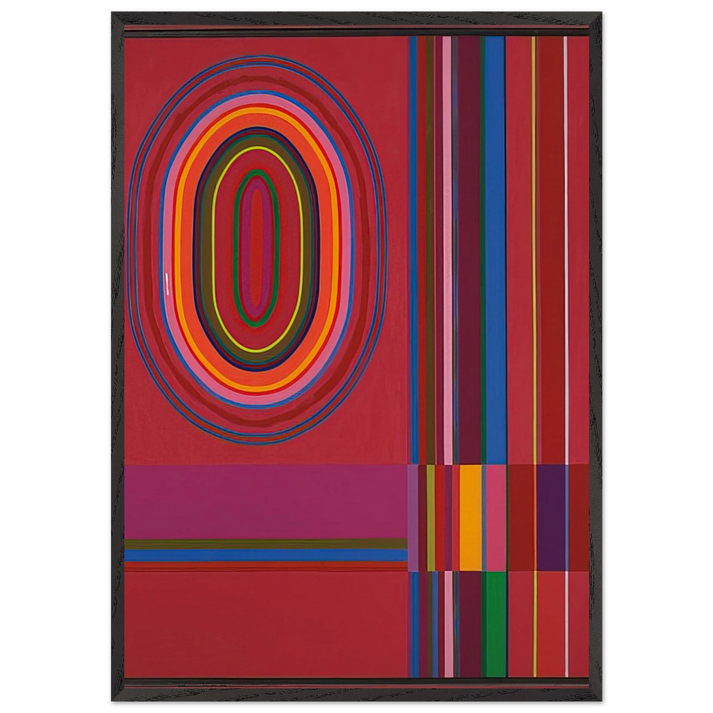 Red Rose - 1966 - John Ferren 70x100 cm / 28x40 inches Framed Art Print – Black Wooden Frame