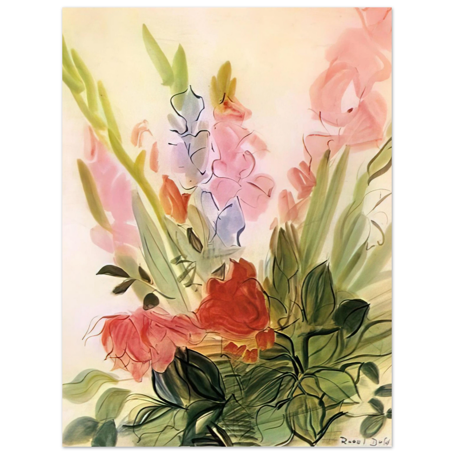 Raoul Dufy - GLADIOLI 1942 75x100 cm / 30x40inches Fine Art Poster