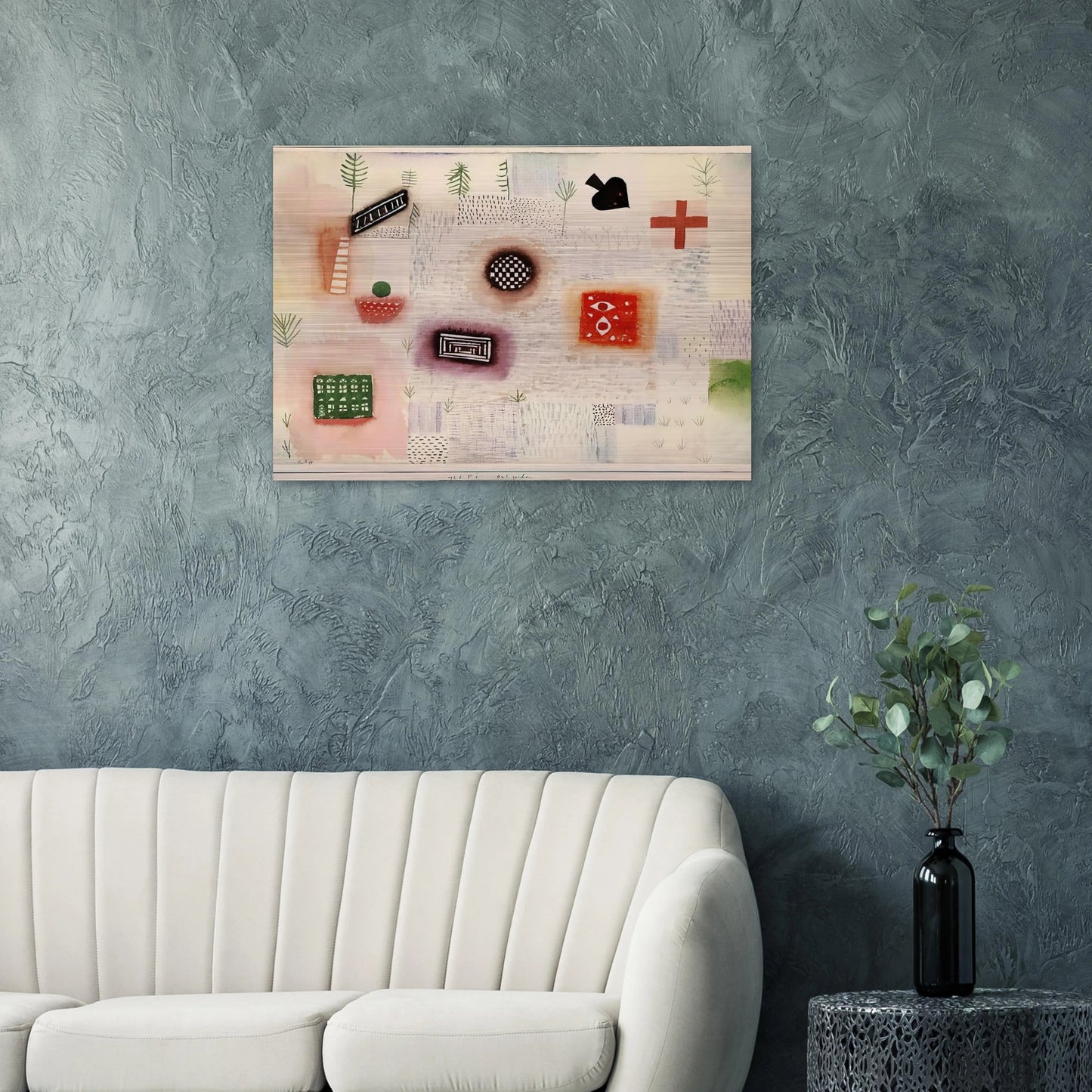PLACE SIGNS 1926 - Paul Klee Brushed Aluminum Print - 70x100 cm / 28x40 inches | Paul Klee Aluminum Print | Paul Klee Prints