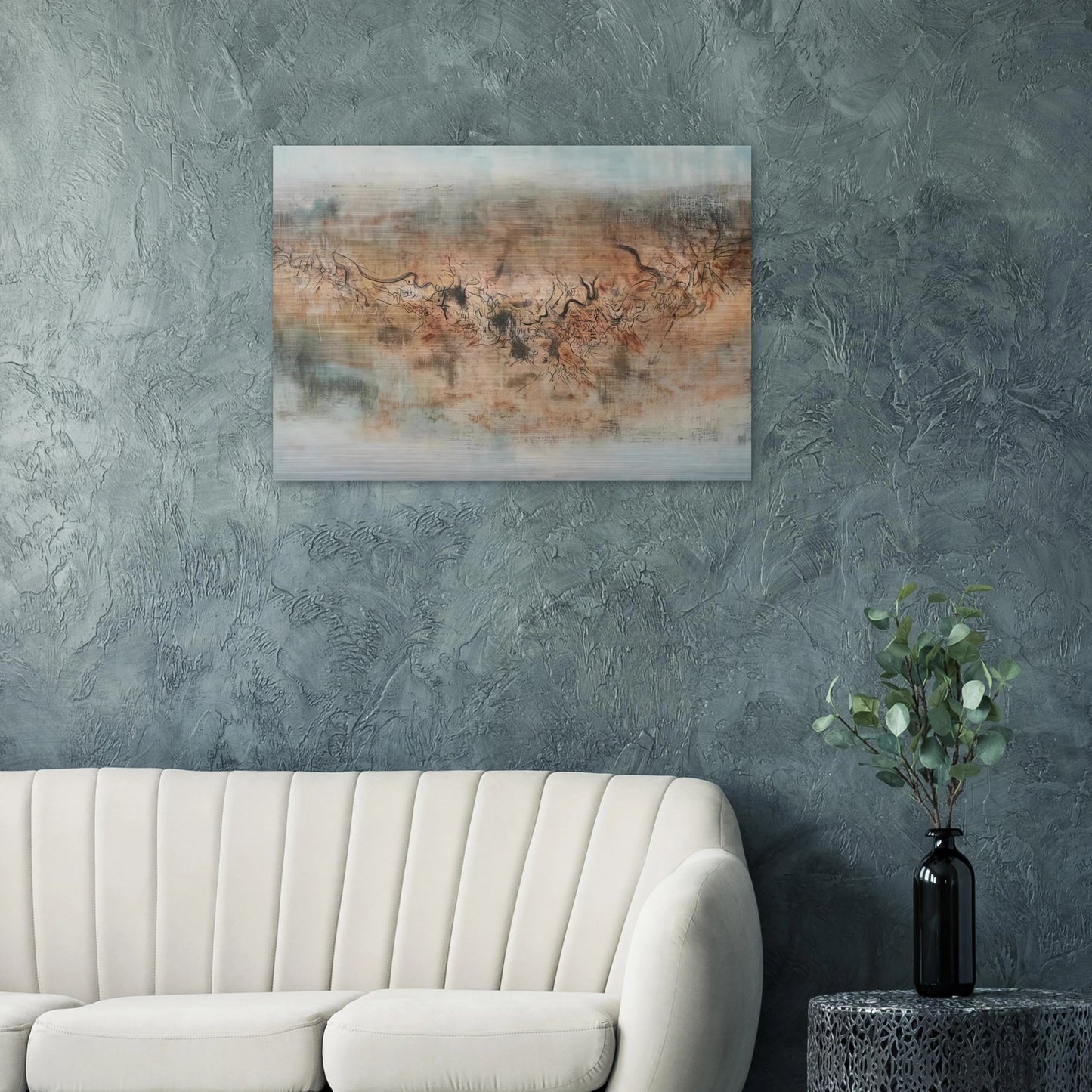 VENT ET POUSSI RE 1957 - Zao Wou-Ki Brushed Aluminum Print - 70x100 cm / 28x40 inches | Zao Wou-Ki Aluminum Print | Zao Wou-Ki Prints