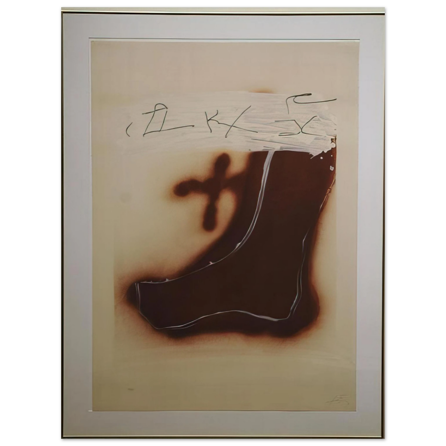 Antoni Tapies - PIED MARRON 1982 75x100 cm / 30x40inches Fine Art Poster