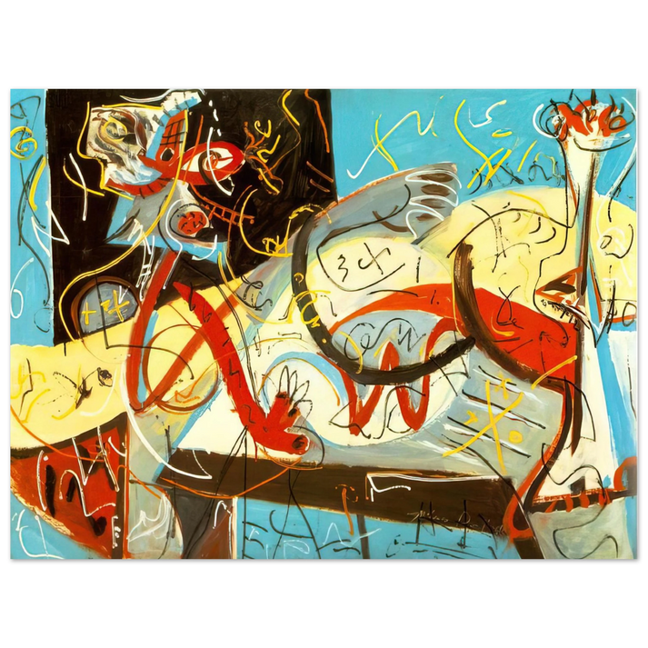 Jackson Pollock - STENOGRAPHIC FIGURE 75x100 cm / 30x40inches Fine Art Poster