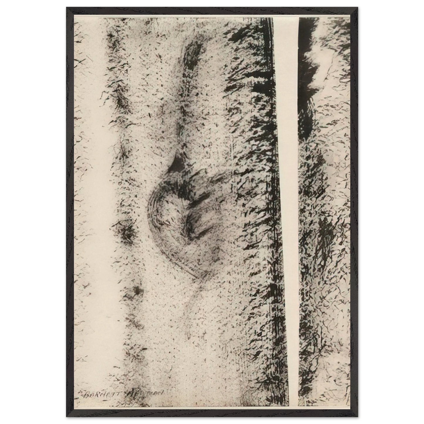 Untitled N3 - Barnett Newman 70x100 cm / 28x40 inches Framed Art Print – Black Wooden Frame