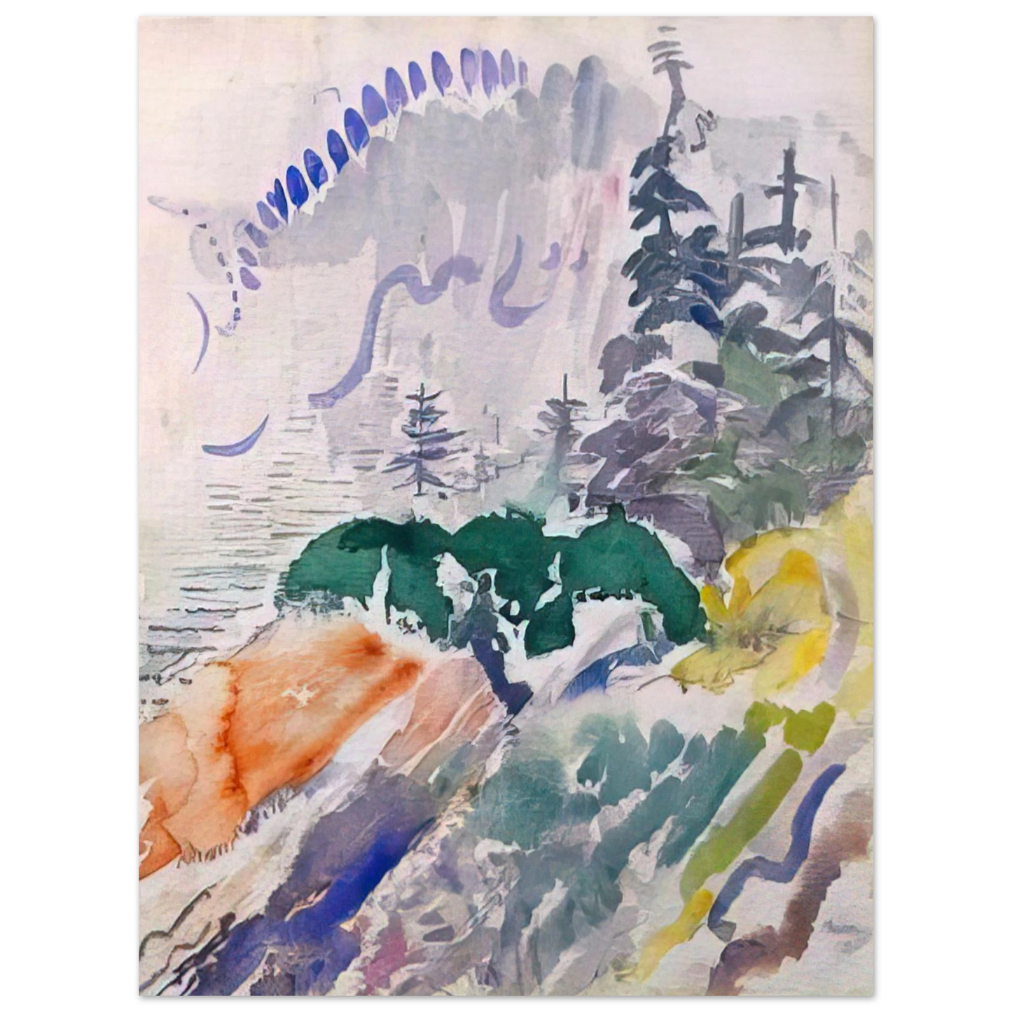 John Marin - Marin Island - 1914 75x100 cm / 30x40inches Fine Art Poster