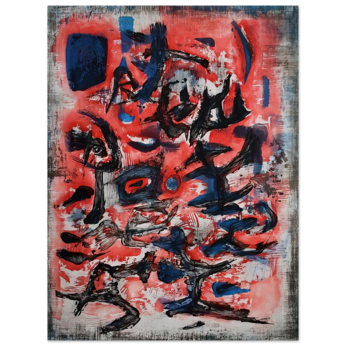Zao Wou-Ki - SIGNES EN MOUVEMENT 1957 75x100 cm / 30x40inches Fine Art Poster