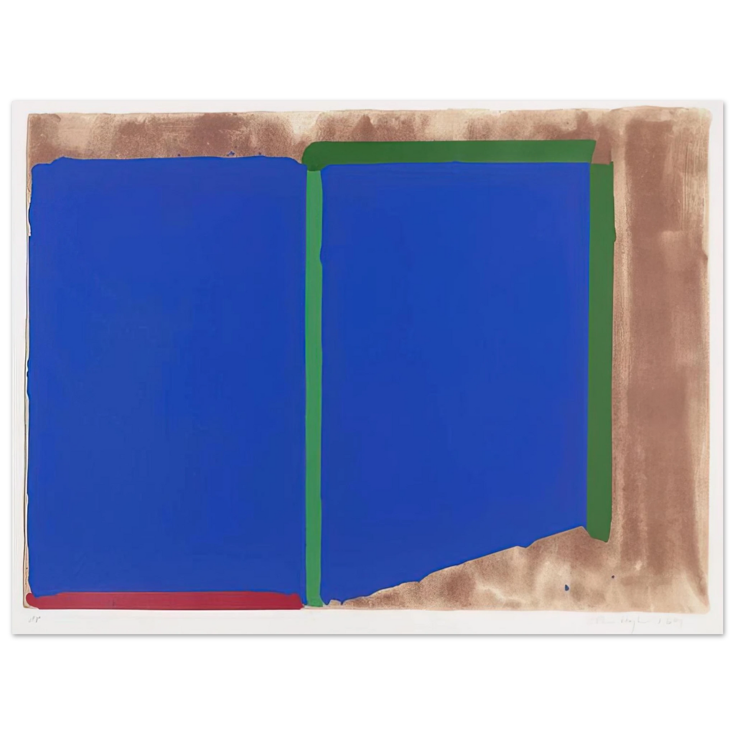 John Hoyland - Blues, Greens - 1969 75x100 cm / 30x40inches Fine Art Poster