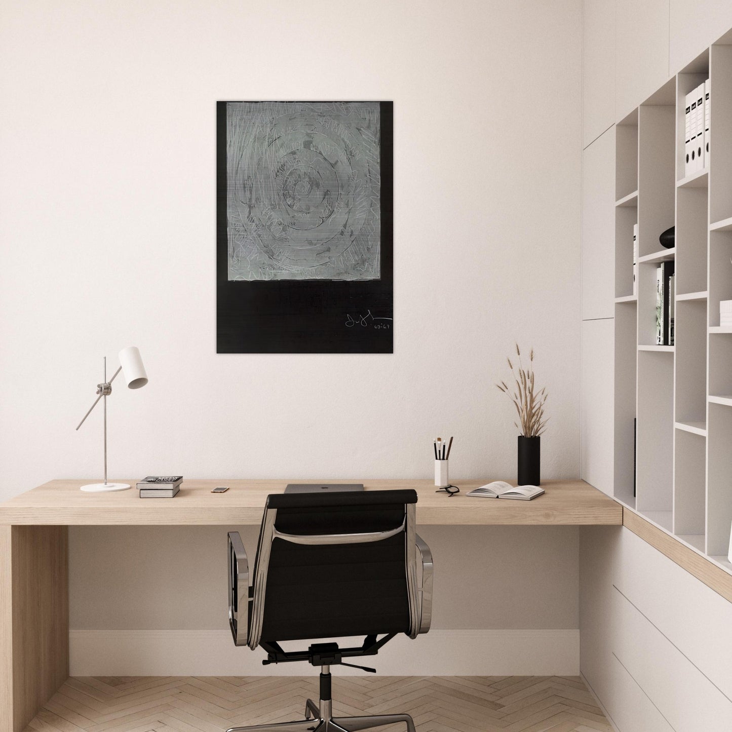 WHITE TARGET 1969 - Jasper Johns Brushed Aluminum Print - 70x100 cm / 28x40 inches | Jasper Johns Aluminum Print | Jasper Johns Prints