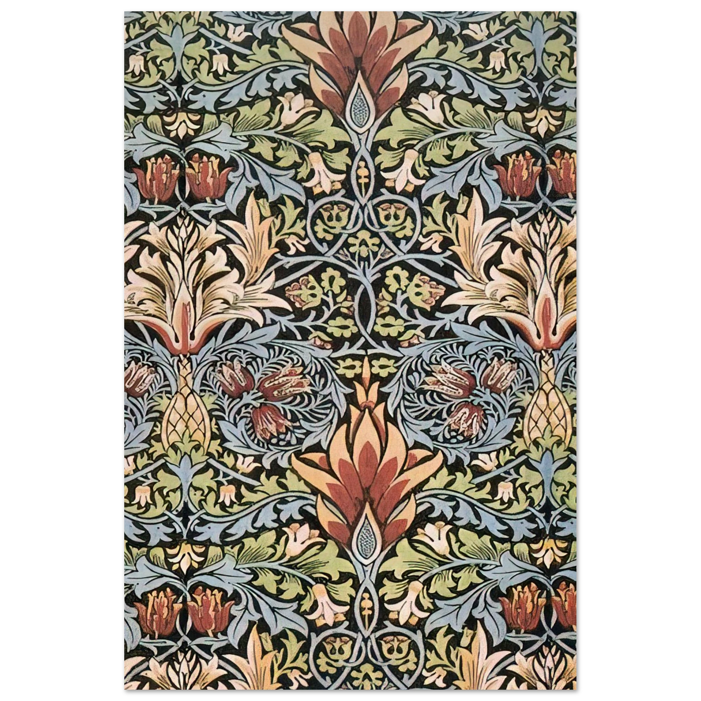 William Morris - SNAKESHEAD PRINTED TEXTILE 1876 Fine Art Poster