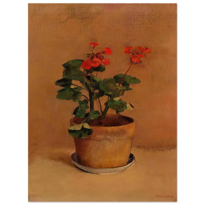 Odilon Redon - A POT OF GERANIUMS 75x100 cm / 30x40inches Fine Art Poster