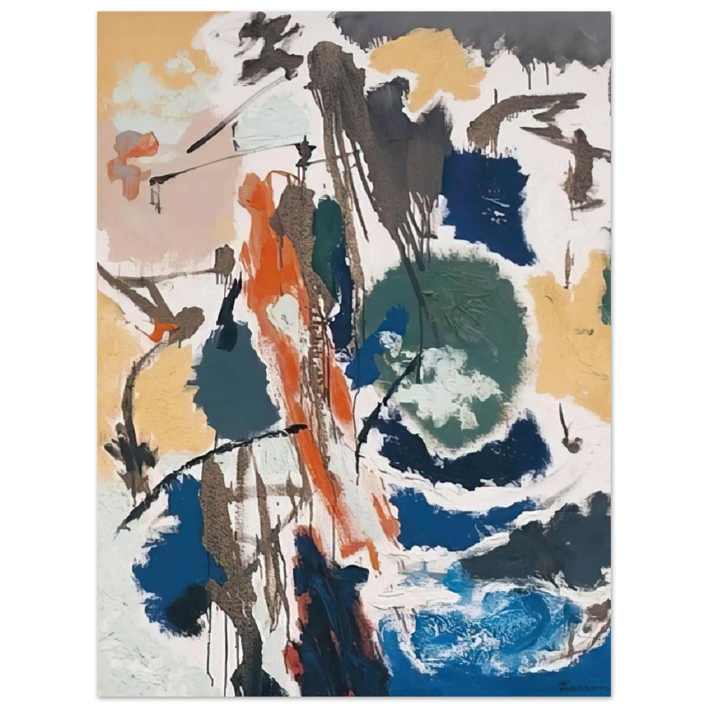 John Ferren - Outdoors - 1952 75x100 cm / 30x40inches Fine Art Poster