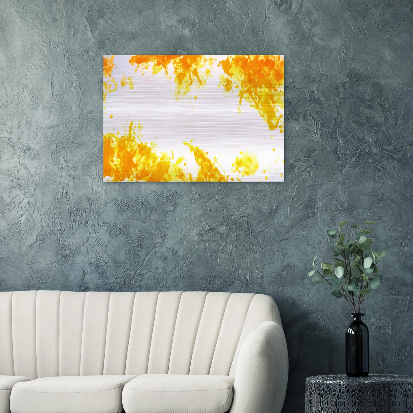 Spleen Yellow - Sam Francis Brushed Aluminum Print - 70x100 cm / 28x40 inches | Sam Francis Aluminum Print | Sam Francis Prints