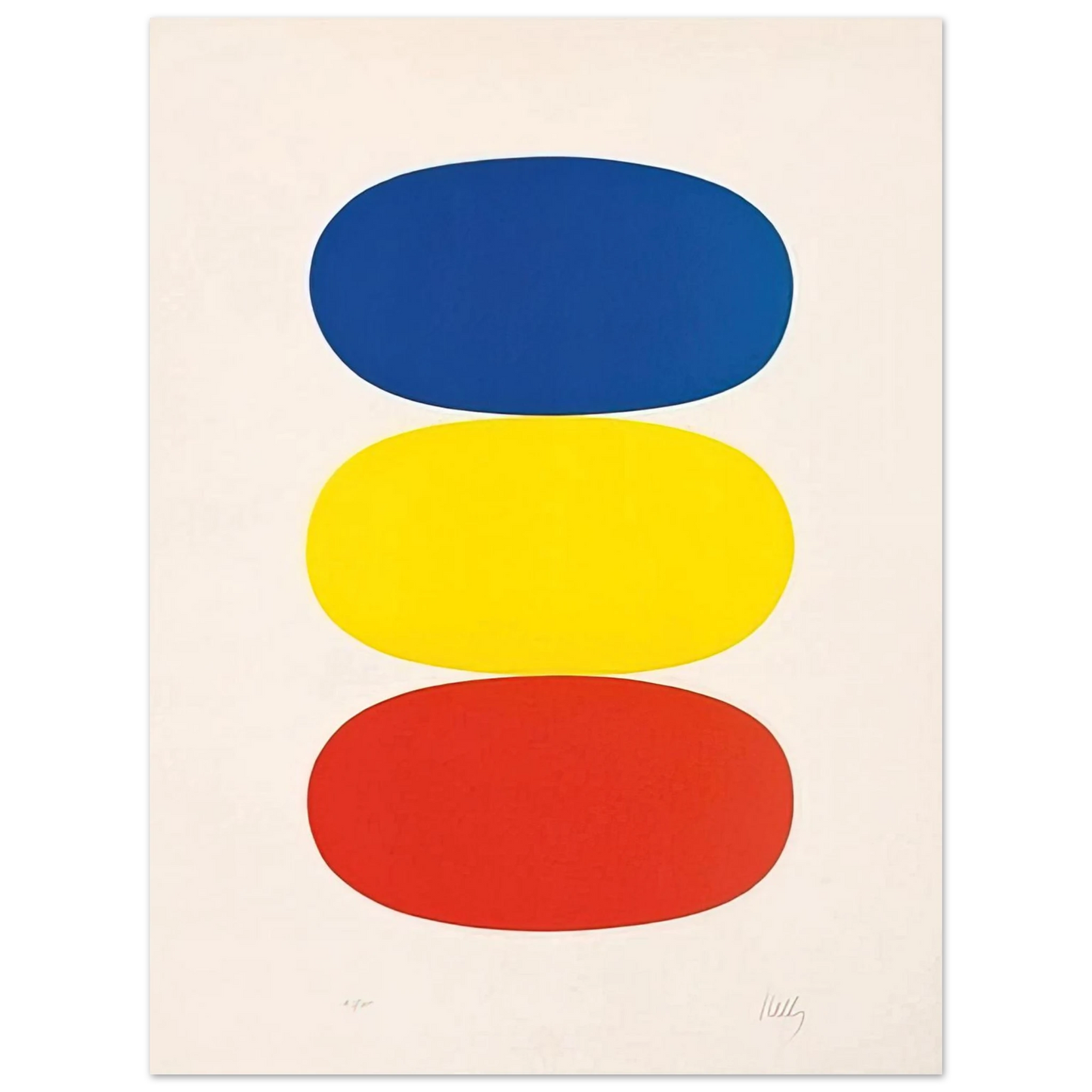 Ellsworth Kelly - Blue and Yellow and Red-Orange 75x100 cm / 30x40inches Fine Art Poster