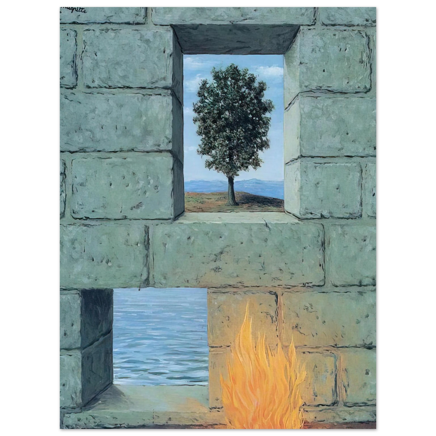 Rene Magritte - MENTAL COMPLACENCY 1950 75x100 cm / 30x40inches Fine Art Poster