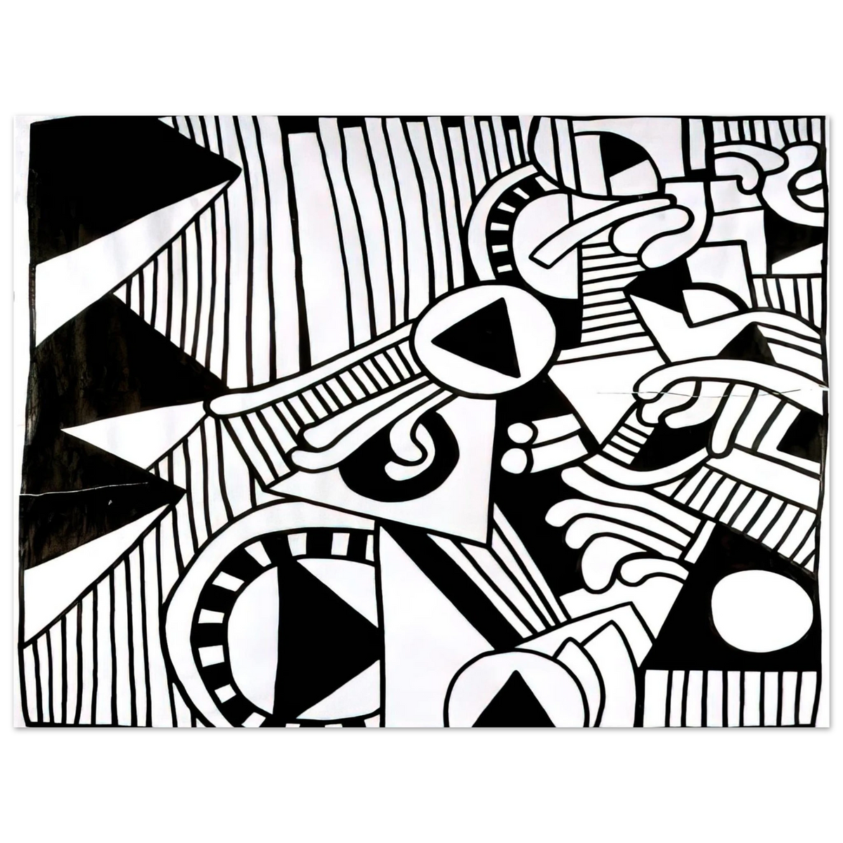 Keith Haring - UNTITLED 1978 1 75x100 cm / 30x40inches Fine Art Poster | Keith Haring Art For Sale