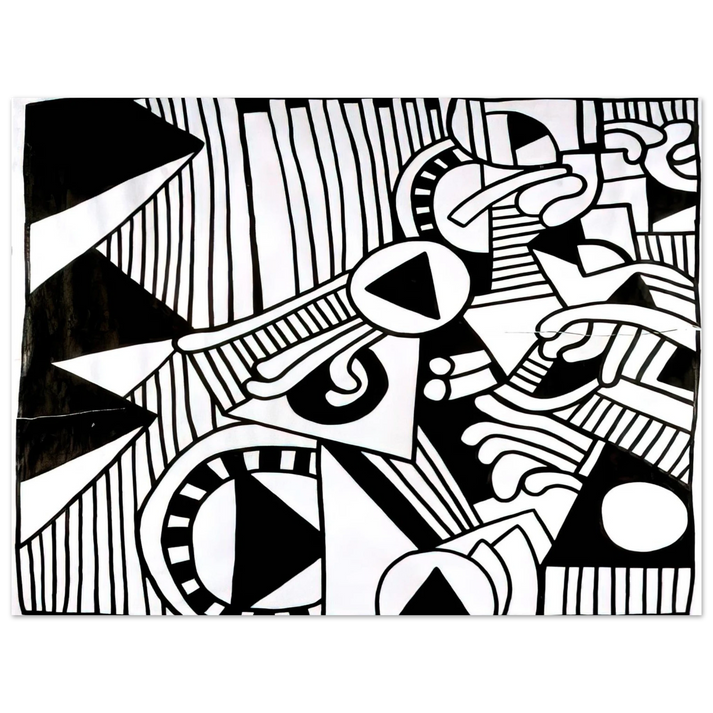 Keith Haring - UNTITLED 1978 1 75x100 cm / 30x40inches Fine Art Poster | Keith Haring Art For Sale