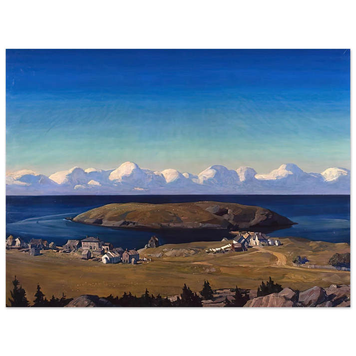 Rockwell Kent - Island Village, Coast of Maine 75x100 cm / 30x40inches Fine Art Poster