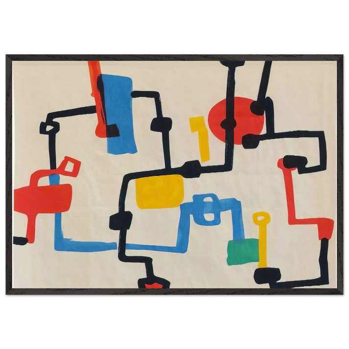 Oil Fields - Etel Adnan 70x100 cm / 28x40 inches Framed Art Print – Black Wooden Frame