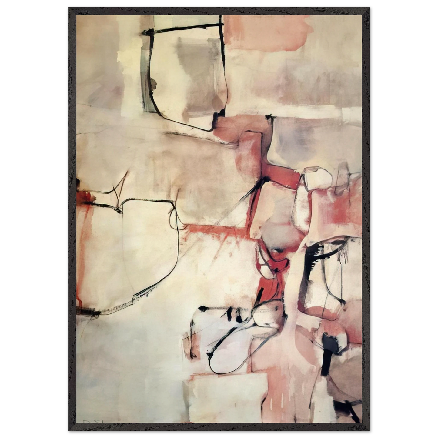 Albuquerque 3 - Richard Diebenkorn 70x100 cm / 28x40 inches Framed Art Print – Black Wooden Frame